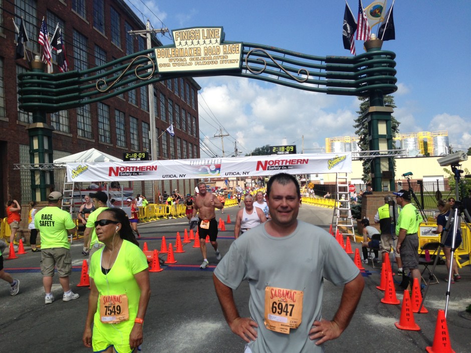 Chris Champion at the 2013 Boilermaker finish line
