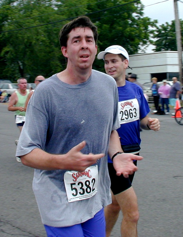 John Bradley running the 2001 Boilermaker