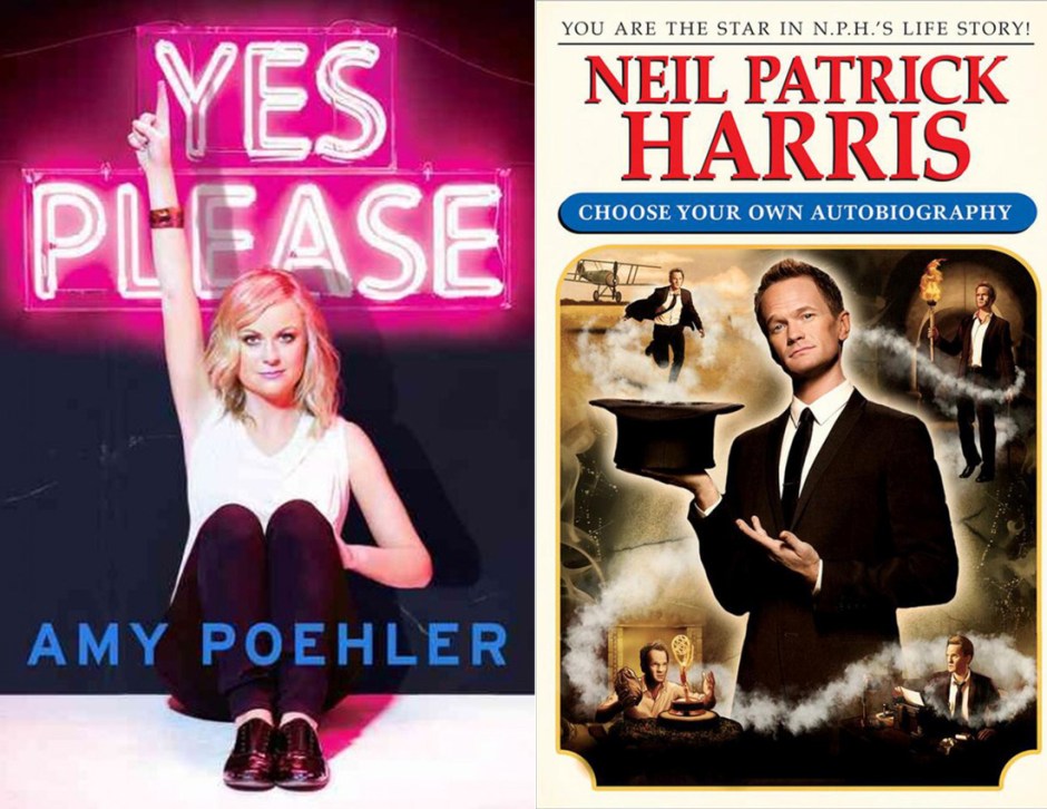 Book jackets for Amy Pohelr's Yes Please and Neil Patrick Harris' Choose Your Own Autobiography