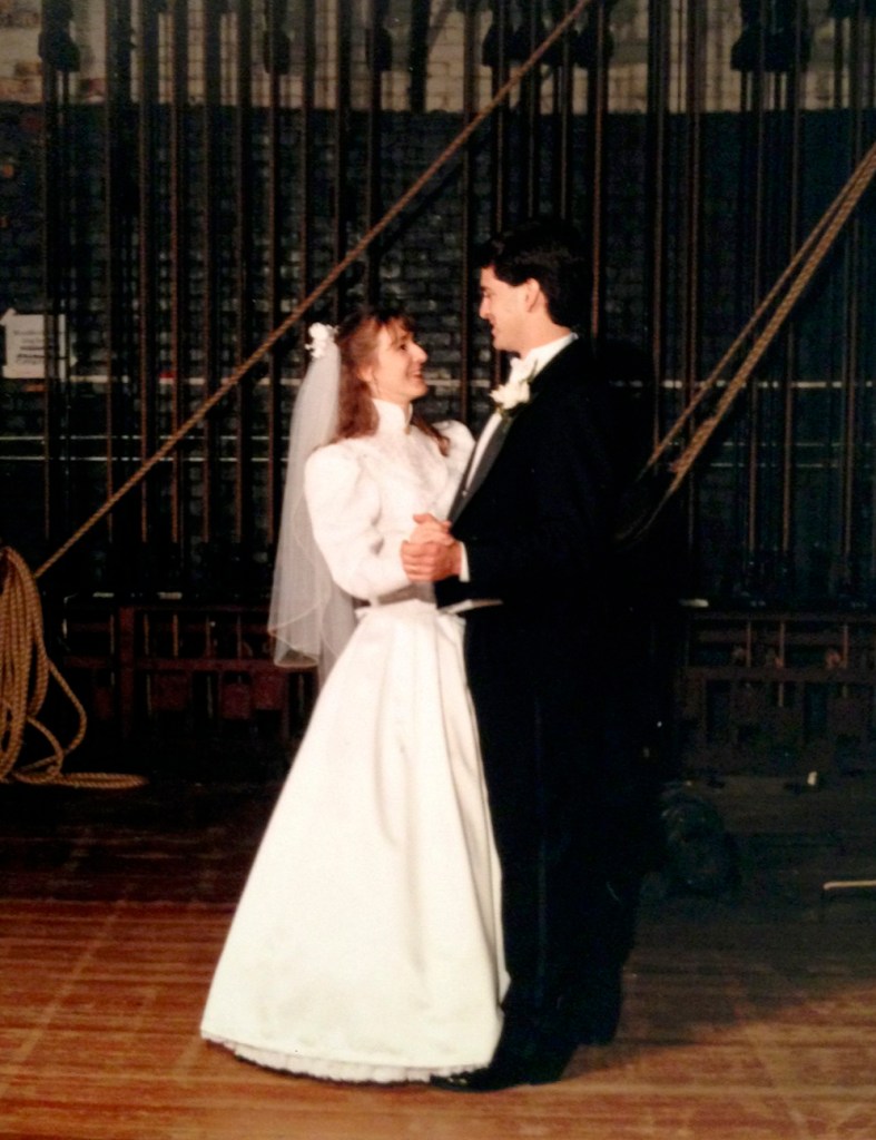 Susan and Chris, backstage