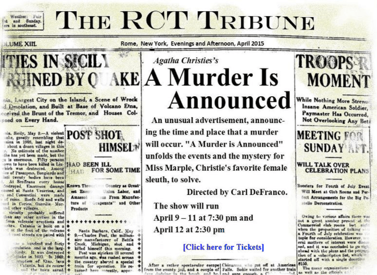 A Murder is Announced - Rome Community Theater